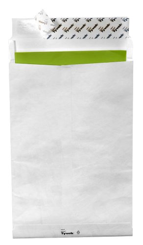 Tyvek Gusseted Envelopes Extra Capacity Strong C4 H324xW229xD38mm White Ref R4120 [Pack 100]