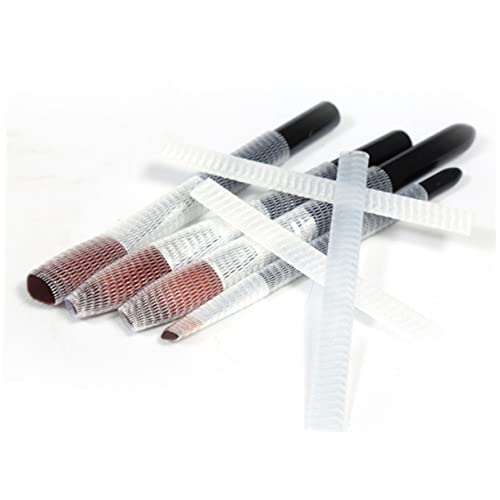 FRCOLOR 50個 ブラシプロテクター 染毛紙 メイクブラシ メッシュカバー メイクブラシガード 化粧品 製品 フォイルヘア 顔 雲母 石鹸 除去バッグ 固形石鹸用 旅行用メイクブラシ 白い