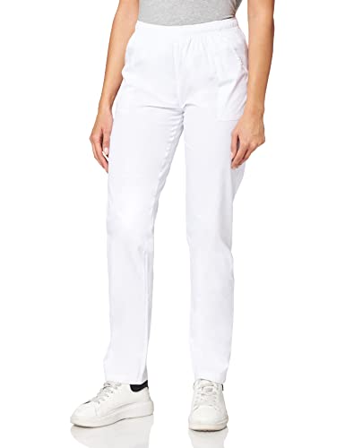 MISEMIYA - PANTALÓN Sanitarios Unisex Cintura ELÁSTICA Uniforme Laboral MÉDICO Enfermera Limpieza Veterinaria SANIDAD HOSTELERÍA- Ref.8314 - M, Blanco