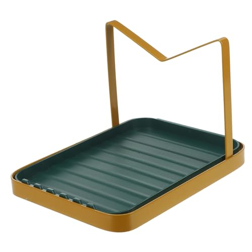 CONGARTENO Organizador De Tapa De Cacerola De y Soporte Para Utensilios De Cocina y Descanso De Cucharas Para Encimeras De Cocina