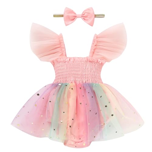 Baby Girl Tulle Romper Sleeveless Bodysuit Outfit