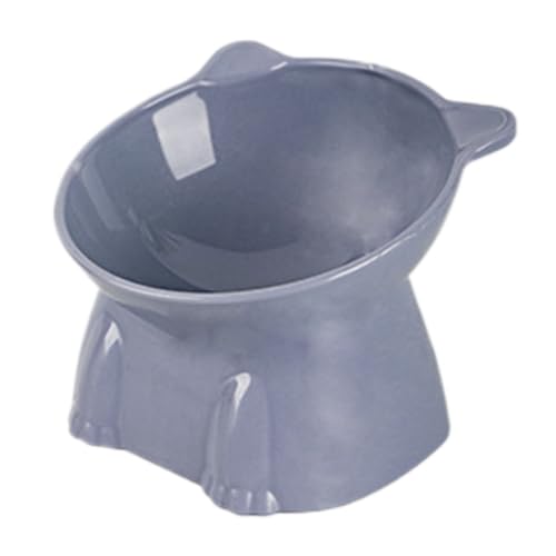 Raised Cat Bowl Non-Slip Tall Raised Dish Prevent Neck Whisker Fatigue