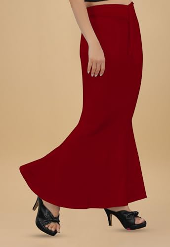 Image of Lycra Spandex Saree Shapewear Petticoat for Women, Stretchable Saree Shaper Petticoat Inskirt, Shape wear Dress for Saree, Skirts