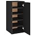 vidaXL Mueble Zapatero Organizador de Zapatos Armario Pasillo Almacenaje Vestidor Dormitorio Caja Estante de Aglomerado Negro 32x35x70 cm