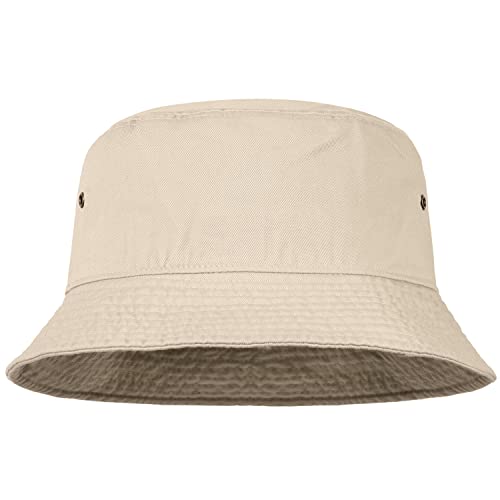 Image of Falari Men Women Unisex Cotton Bucket Hat 100% Cotton Packable for Travel Fishing Hunting Summer Camp