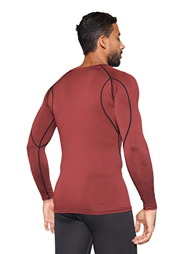 Image of Real Essentials 4 Pack: Men's Compression Long-Sleeve T-Shirt Athletic Cold Weather Baselayer (Available in Big & Tall)