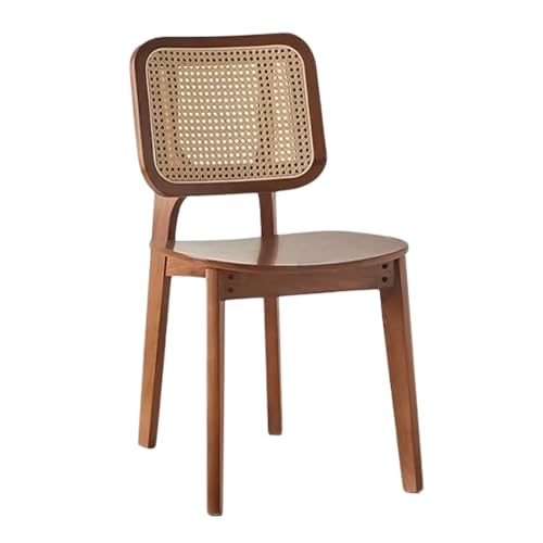 Eleganter Rattan-Esszimmerstuhl, stapelbar, Holz, Gartenstuhl, für...