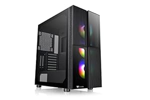 Thermaltake Versa T26 ARGB Black | Mid-Tower-ATX-PC-Gehäuse | Gehärtetes 4mm Glasseitenteil | ATX | Schwarz