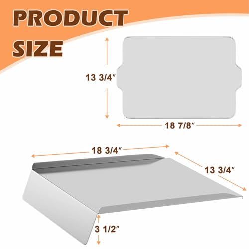 Image of KIT0565 Drip Pan Heat Baffle & 5 Pack BAC596 Drip Liners Kits Replacement Parts for Traeger Silverton 620 Pellet Grills, Heavy-duty Stainless Steel Grill Drip Tray Parts for Traeger Accessories