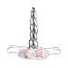 K KUMEED Unicorn Horn Elastic Headband, Elastic Headband Cosplay Costume, Glitter Unicorn Horn Headpiece for Halloween Easter Photo Props (Silver)