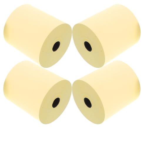 Papel térmico amarillo HEMOTON de 4 rollos para impresoras de recibos y cajas registradoras