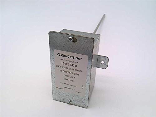 MAMAC SYSTEMS TE-702-B-17-D 20K OHM THERMISTOR, 12IN Probe, Sensor, Duct Temperature Sensor
