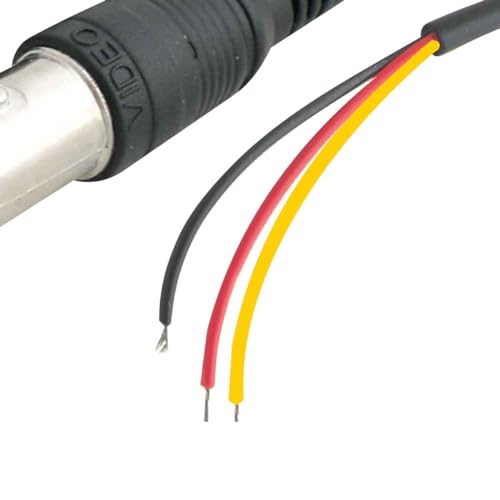 Image of MX Power Jack BNC 3-Pin CCTV Connector Cable - 5.5mm x 2.1mm DC Barrel Plug, Copper, Compatible with Analog & HD Surveillance Systems