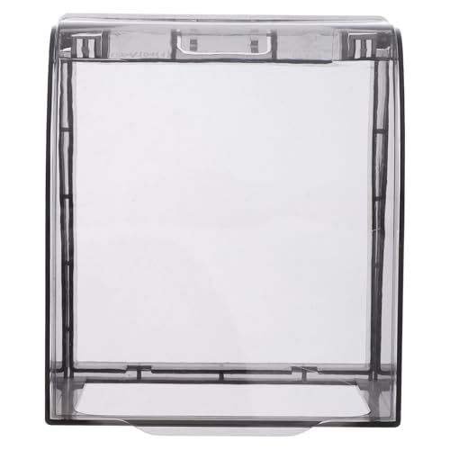 HEALEEP Electrical Outlet Cover Box Push Button Switch Protection for Bathroom Kitchen Plastic Easy Installation Modern Design Humidity Resistant