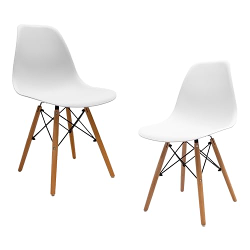 Catálogo para Comprar On-line Sillas Eames Baratas comprados en linea. 49 Svelfik HOMEASY Set DE 2 SILLAS ERGONÓMICAS Estilo Minimalista Color Blanco