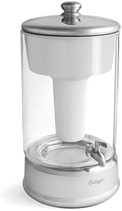 Culligan with ZeroWater Technology 40-Cup Glass Water Filter Dispenser – Includes 5-Stage Advanced Water Filter, Certified to Reduce Lead, Total PFAS (Forever Chemicals), Fluoride, and Chlorine