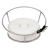 Newborn Posing Table and Beanbag(Unfilled) Round Newborn Photography Stand with 6 Clamps Baby Photoshoot Stand Backdrop Frame Infant Stainless Steel Background Station for Newborn Photo Sessions