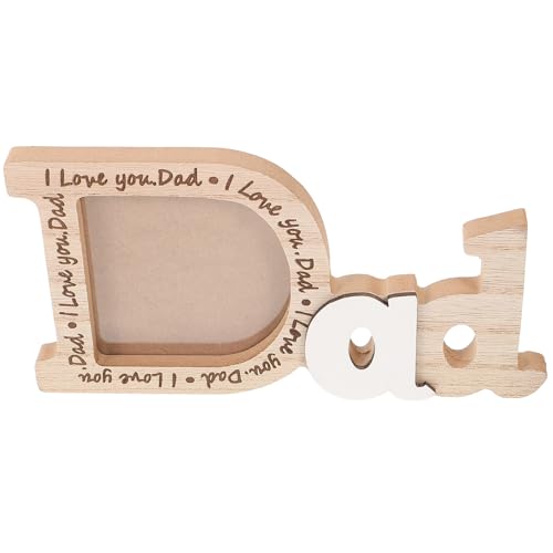 TOKIDNY Marco de Fotos de Madera para Mesa con Diseño Rústico y Elegante Soporte para Fotos Dormitorio Regalo Personalizado para Papá Cumpleaños o Día del Padre