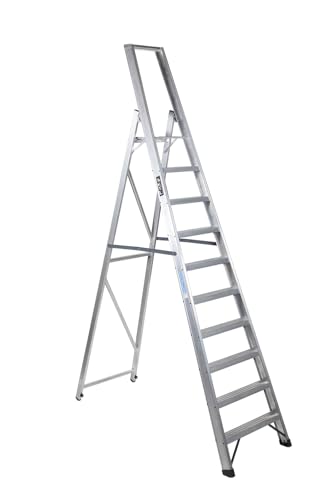 KTL Escalera Industrial de Aluminio Tijera un Acceso 10 peldaños Serie XL