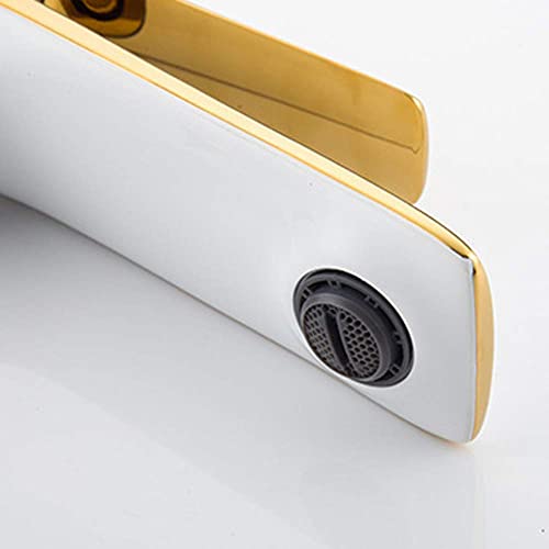 Robinet de lavabo mitigeur monocommande salle de bain en laiton eau chaude - 6