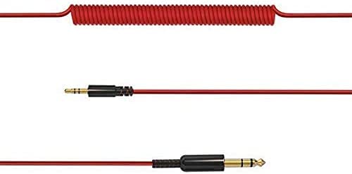 OneOdio Câble Adaptateur Audio 3,5 mm vers 6,35 mm Prise Jack, Fil à Ressort 2 M - 3 M, Rouge Cover