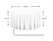 SPRINGROSE Ecoluxe 120 Inch Round White Tablecloth 10 Set | Sleek & Elegant Touch, Crease & Wrinkle Resistant Polyester | for Wedding Receptions, Banquets, Restaurants, Showers, and Parties