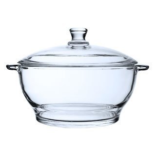 V SHINE Glass Casserole Containers with Lid Set , 900 ml, Clear.