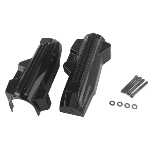 Motorrad Hinterradgabel Passend für Harley Davidson FLHR Electra Glide Road King 2014–2022 Motorrad-Ober- und Untergabel-Schieberegler-Akzente Chrom Schwinge Sliders(Black)