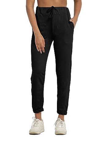 Image of Women Solid Joggers for Running, Yoga, Fitness, Lounge Wear Comfortable Cotton Joggers for Women and Girls