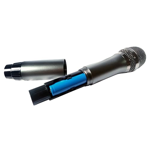 Microfone Sem Fio de Mão Duplo Profissional LYCO UHXPRO02MM, UIHF, Display Digital, Bateria de Longa