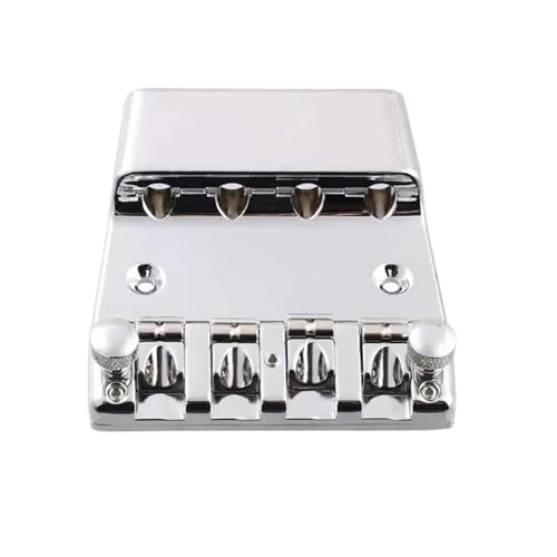Intonation stable assurée avec le cordier de basse 4 cordes au design argenté