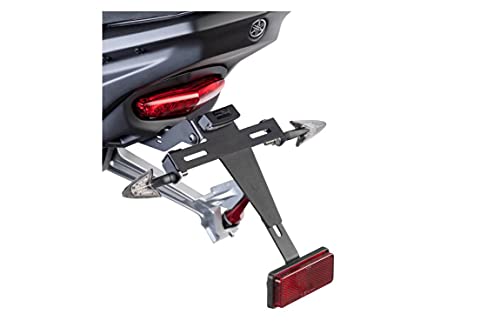 Support de plaque Puig 7796N noir support plaque moto acier inclinable