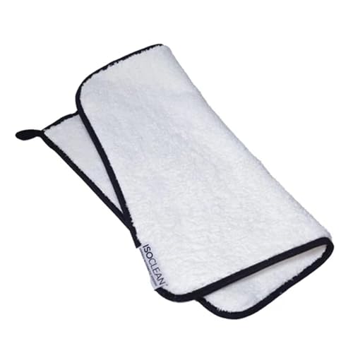 Isoclean Microfibre Towel, Absorbant Soft Fabric Towel for Makeup Brush Cleaning with Reinforced Edges, Machine Washable and Reusable for Delicate Makeup Brushes, 40cmx40cm, Large
