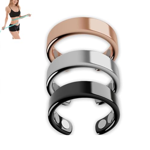 Olux Ring, Olux Magnetic Ring, Anti Snoring Ring, Stainless Steel Magnetic Ring, Lymphatic Magnetic Therapy Ring, Adjustable Fatigue Relief Sleep Aid Magnetic Acupressure Rin (3PCS)