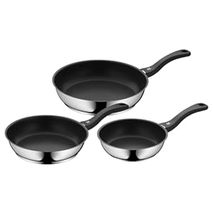 WMF Pan-Set 3-Pieces Coated Ø 20, 24, 28 cm Devil Stainless Steel Handle Cromargan® Stainless Steel Ceramics Suitable for Induction Hand Wash