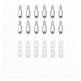 Wardrobe Shelf Support, Self-Cross-Head Screw,Tapping Screw Mounting for Glass Shelves, Cabinet Glass Support Brackets for Storage and Display 12PCS