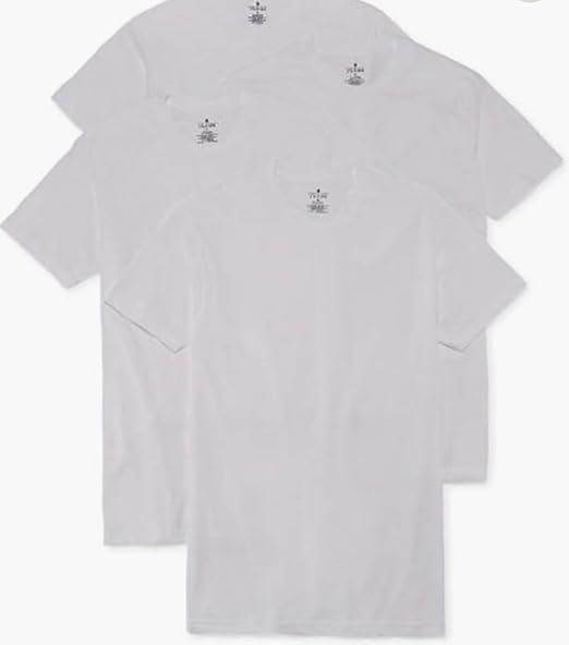 Stafford 4-Pack Men's Blended Cotton V-Neck T-Shirts White (XL)