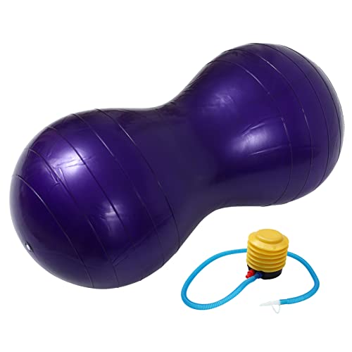 SUPVOX PVC Yoga Peanut Ball Thickened Anti-Burst Fitness Ball for Core Strength Balance and Flexibility Includes Inflator All Ages and Rehabilitation
