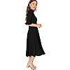 Verdusa-Womens-Elegant-Ribbed-Knit-Bell-Sleeve-Fit-and-Flare-Midi-Dress Verdusa Women's Elegant Ribbed Knit Bell Sleeve Fit and Flare Midi Dress Black L