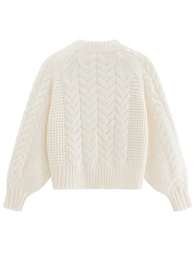 Aelfric Eden Chunky Cardigan Sweaters for Women Oversized Cable Knit Open Front Cardigans Long Sleeve Crewneck Trendy Outfits2