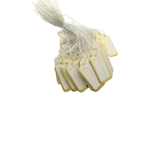 Luzhengyang Weiße Preisschilder Goldkante 1000 Stück