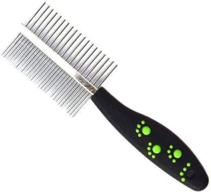 Black Apple Double Sided Comb With Stainless Steel Rounded Needled For Pets (Dog, Cat) (B0B785GGT3) Amazon Price History, Amazon Price Tracker