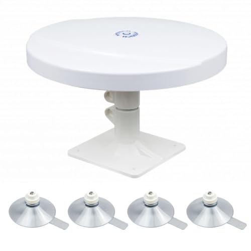 ANTARION Antenne TNT Passive omnidirectionnelle Camping Car + 4 ventouses