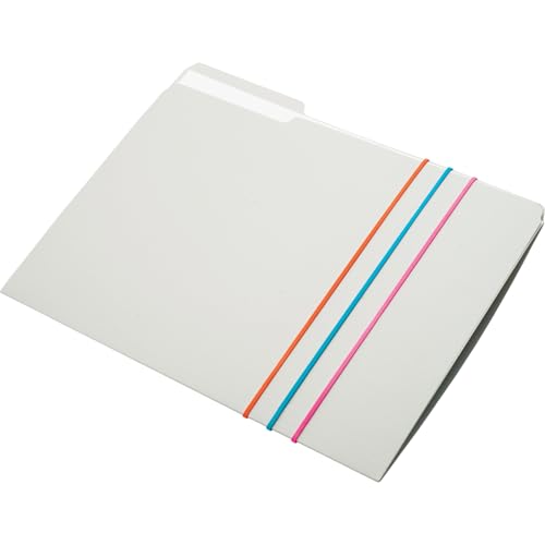 Image of Alliance Rubber 07755 Non-Latex Brites File Bands, Colored Elastic Bands (7 inch x 1 /8 inch, Assorted Colors), 24 Pack