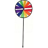 In the Breeze 8-Inch Single Rainbow Wheel Spinner, Outdoor Ground Décor, 2832