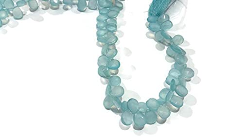 Chalcedony peru faceted Pear 6x8mm pour créer vos bijoux de mariage et tenues d'été