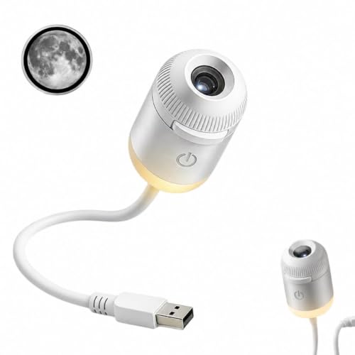 INVICTO Galaxy Moon Star Projector Night Light USB LED 360° Rotation Lamp for Bedroom Kids Room Home Decor - Image 2