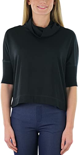 Image of ToBeInStyle Women's Classic Knit Fold Over Turtleneck Pullover