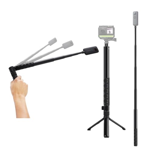 Perche à selfie invisible pour caméra d'action et monopode télescopique de vlogging réglable