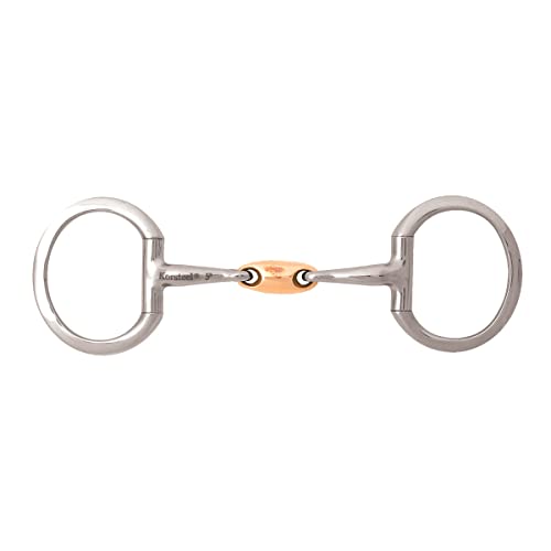 JP Korsteel Stainless Steel Copper Oval Link Eggbutt Snaffle Bit 5